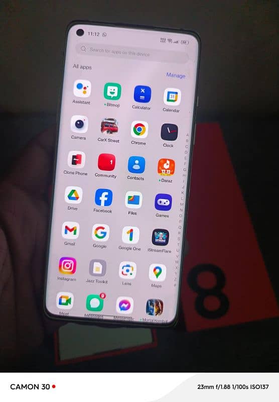 OnePlus 8 with original box charger Global dual sim Approve 6