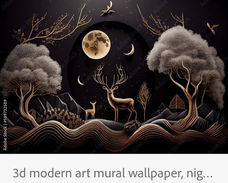 Stylish Wall Art, 3D Canvas Flex Wallpaper 16