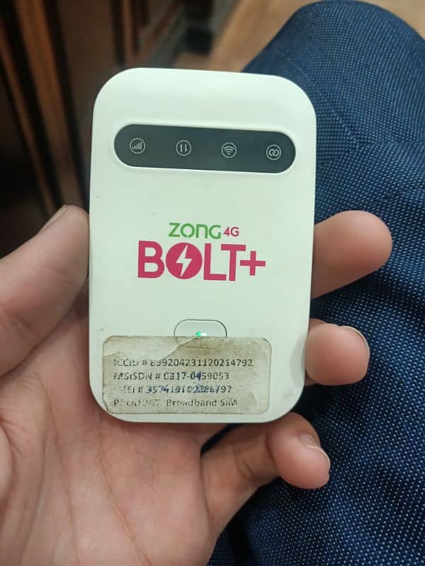 zong 4G bolt+ for sale 0