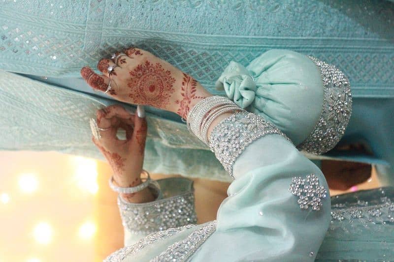 Ice blue Walima dress 0