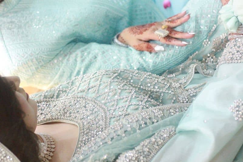 Ice blue Walima dress 1