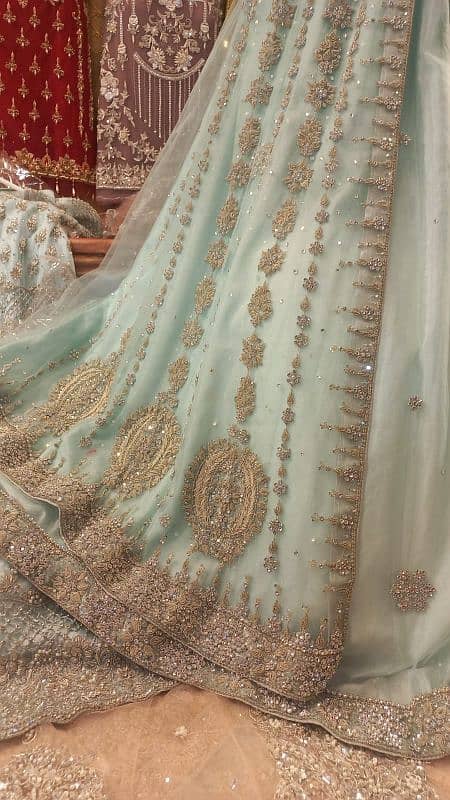 Ice blue Walima dress 3