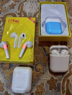 i18 Airpods New wireless earbuds with power bank and Charging Cable