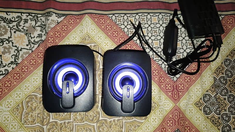 A2 mini active desktop speakers with rgb lights 1