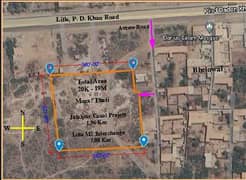 20 Kanal & 15 Marla Land for Sale on Lilla Pind Dadan Khan Road (Tehsil P. D. Khan, District Jhelum)