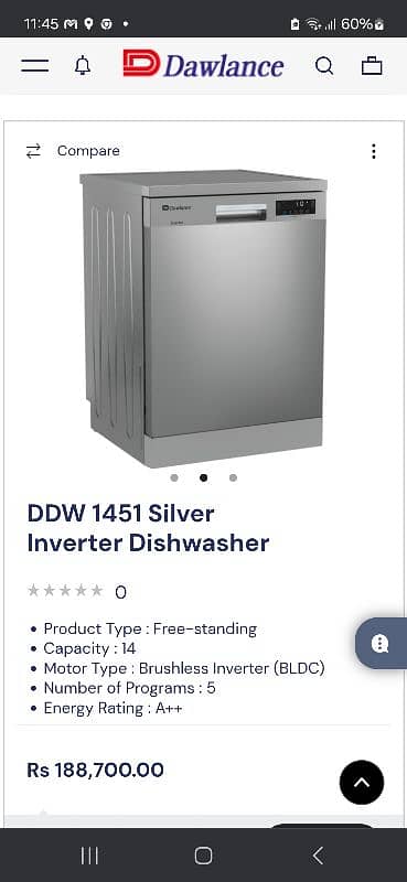 Brand new Dawlance dish washer with warranty 2