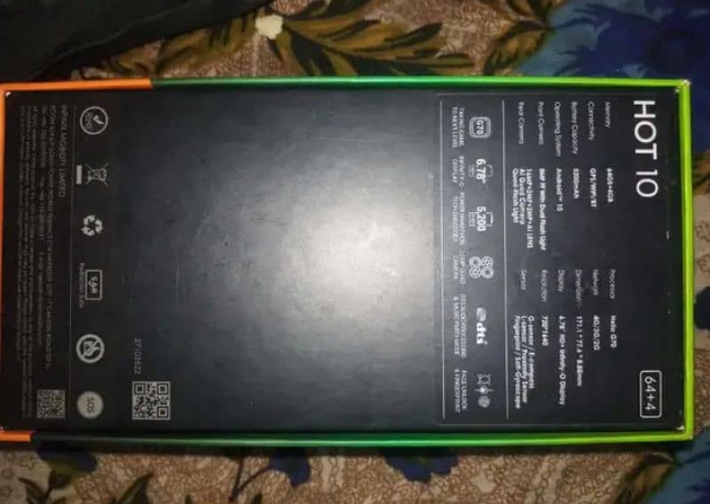 INFINIX HOT 10 10/10 CONDITION 4/64 With BOX 2