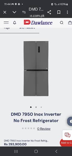 Brand new Dawlance refrigerator No frost Invertor with warranty