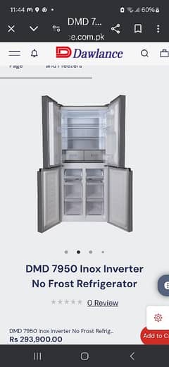 Brand new Dawlance refrigerator No frost Invertor with warranty