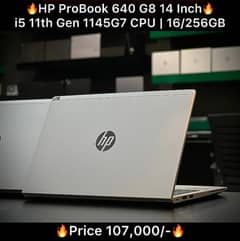 Hp ProBook 640 G8 14 inch i5 11th Gen 1145G7 CPU 16GB Ram 256GB SSD