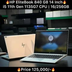 HP Elitebook 840 G8 14 inch  i5 11th Gen 1135G7 CPU 16GB Ram 256GB SSD