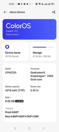 oppo Reno 6 for sale