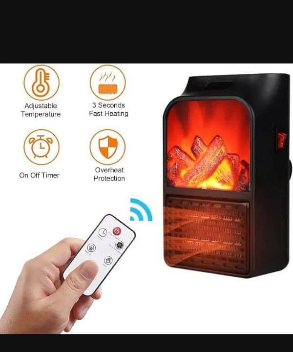 portable plug in wall heater with remote control 900 Watts 0