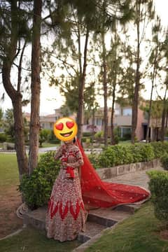 Red bridal lehenga