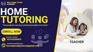 HOME TUTORS / ONLINE TUTORS