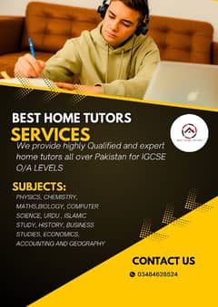 HOME TUTORS AND ONLINE TUTORS AVAILABLE