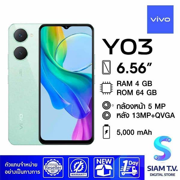 vivo y03 new condition with back cover 0