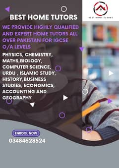 HOME TUTORS AND ONLINE TUTORS AVAILABLE