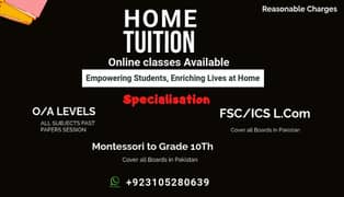 HOME TUTOR AVAILABLE