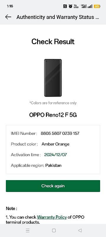 OPPO RENO 12F 5G 6