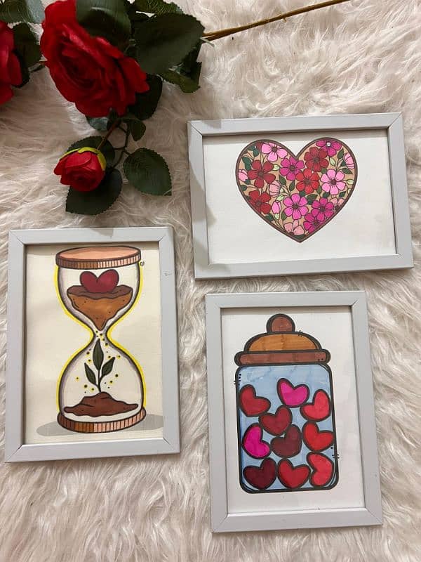 Hand Painted Frames & Canvas 1