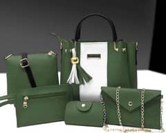 pu leather handbags set 5pcs