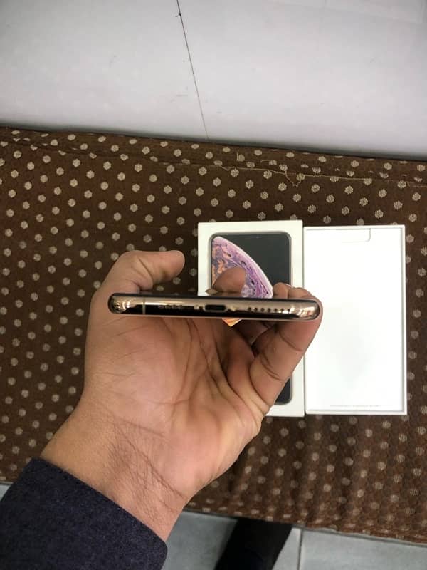 i phone xs max 10/10 condition home use 64gb 78health waterpack golden 5