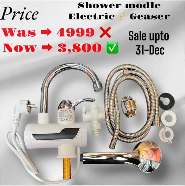 Instant Hot Water faucet With hand shower 0