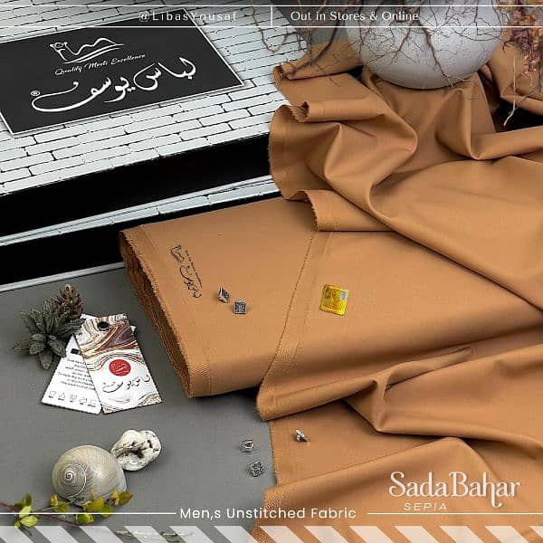 *Sada Bahar by Libas-E-Yousaf* Premium Unstitched Four Seasons Fabric 5