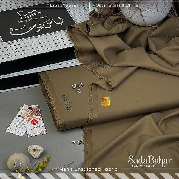 *Sada Bahar by Libas-E-Yousaf* Premium Unstitched Four Seasons Fabric 7