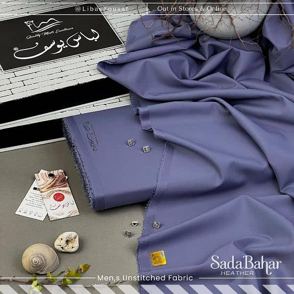 *Sada Bahar by Libas-E-Yousaf* Premium Unstitched Four Seasons Fabric 11