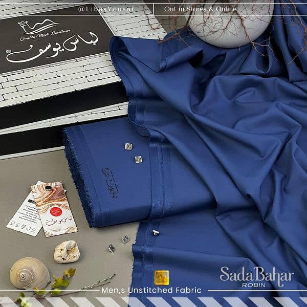 *Sada Bahar by Libas-E-Yousaf* Premium Unstitched Four Seasons Fabric 12