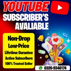 Non-Drop/Active Youtube Subscribers Avaliable