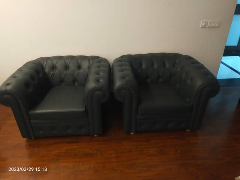 Office Sofas in Leather, Sofa Set ( With 10 Years Warranty ) 3