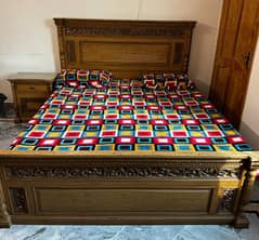 Wooden Bed Set with everything