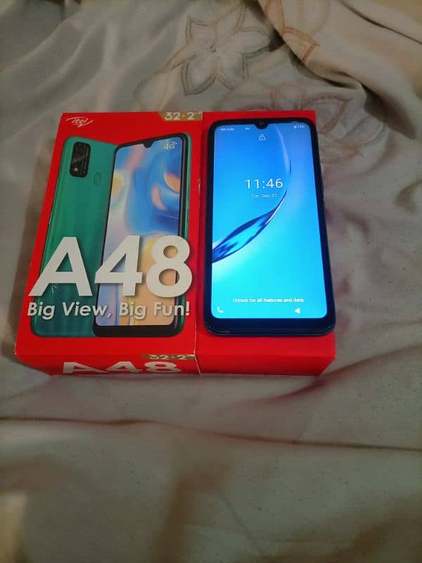 itel A48 2 32gb in lalukhet plz only cal 03112332537 0