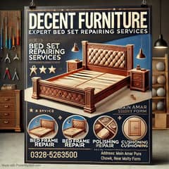 Bed Set Repairing Services/Furniture Repair/Experts Bed Frame Polishin