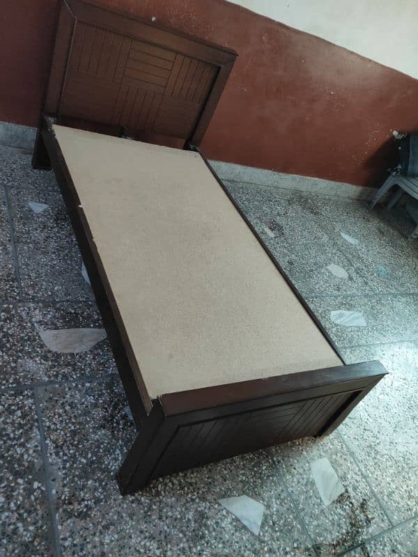 king size wooden single bed without matress 0