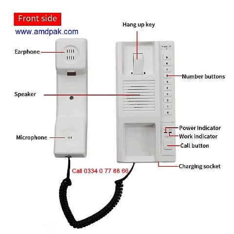 Wireless intercom No_wiring No_installation Walkie talkie interphone 7