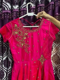 Pink colour frock