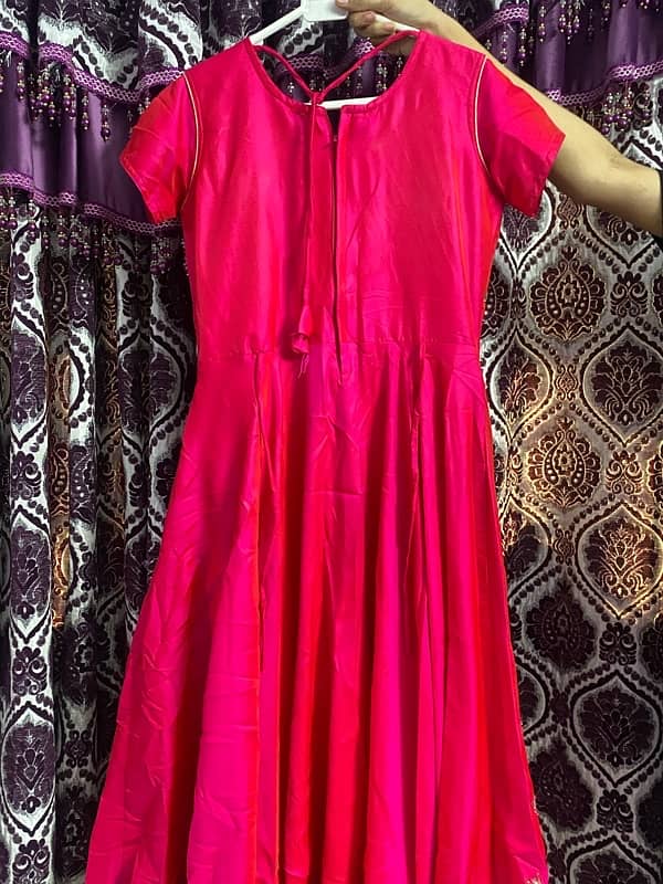 Pink colour frock 3