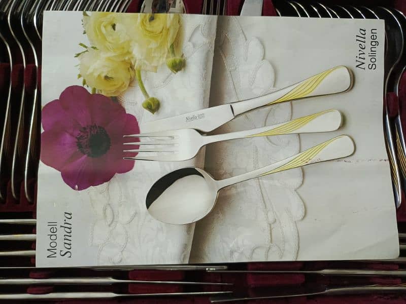 SOLINGEN 24 Carat Gold Platted CUTLERY SET 4