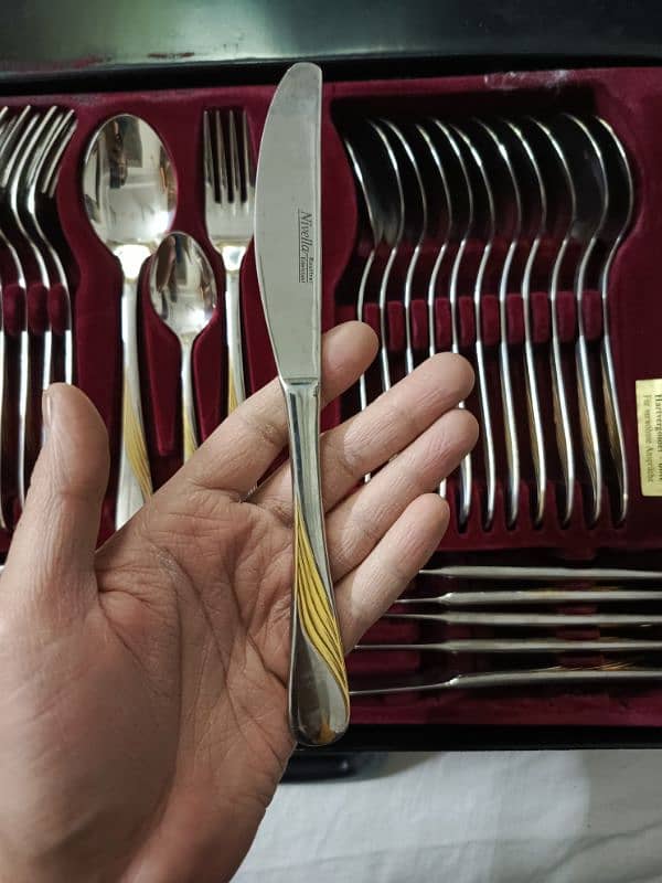 SOLINGEN 24 Carat Gold Platted CUTLERY SET 6