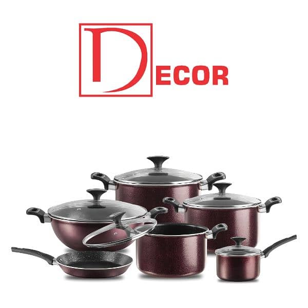 Decor Nonstick cookware set 18 pcs by Xelent Pakistan Cookware 0