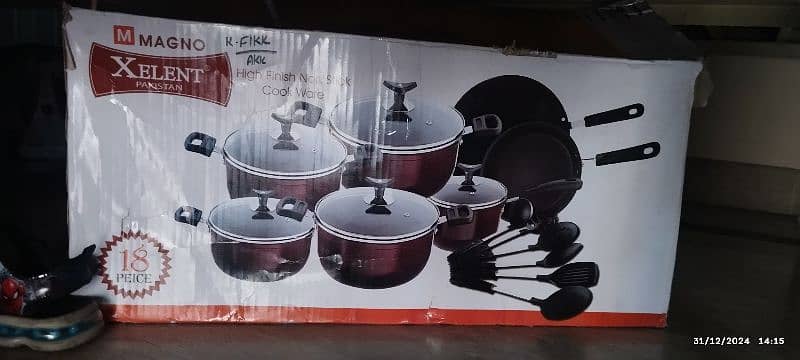 Decor Nonstick cookware set 18 pcs by Xelent Pakistan Cookware 6