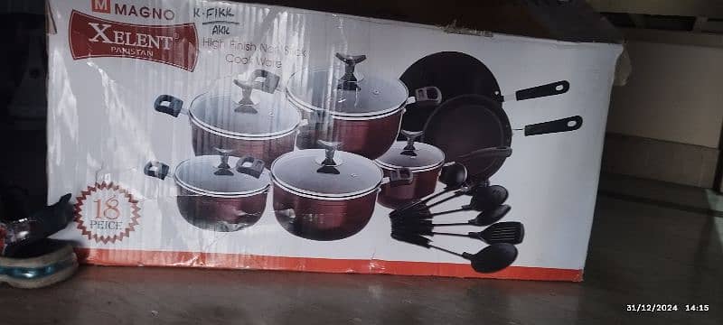 Decor Nonstick cookware set 18 pcs by Xelent Pakistan Cookware 7