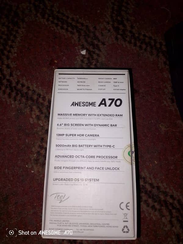 itel A70 pro 4 /256gb 4