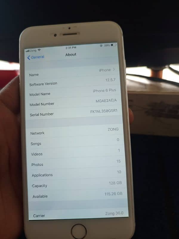 iPhone 6 plus pta 128gb. . all ok sat hy 4