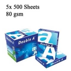 Double A A4 paper rim 80g (12 Rims)  And Get A free Double A 70g Rim