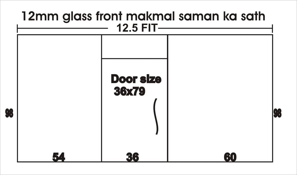 glass front 12mm makmal saman ka sath7 0